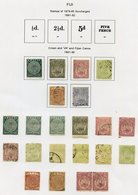 1876-2000 M & U Collection On Leaves Incl. 1878-99 1d, 2d, 4d, 1s U, 4d On 1d Mauve U, 1891-98 ½d, 1d Black M, 1d Mauve, - Other & Unclassified