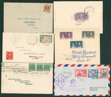 C1912-later Group Of Covers With KGV 3d, Purple/yellow (SG.130) Cover Used To USA, 1936 KGV 1½d & 2d Rate To Scotland, 1 - Other & Unclassified