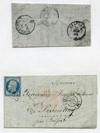 1854-61 Selection Of EL's, Franked Single & Pairs 20c Imperf Napoleon Bearing A Variety Of Cancels Incl. Red Boxed 'DEB. - Sonstige & Ohne Zuordnung