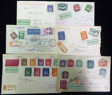1922 Airmail Covers (6), Fine With 1922 Air Frankings Incl. Reg Leipzig To Berlin, Franked 25pf To 5m (9 Vals). - Andere & Zonder Classificatie