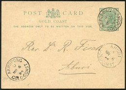 1894 (6 Mar) ½d Stationery Card To Aburi, Cancelled By Superb 'AKROPONG/GOLD COAST' C.d.s. With Another Strike In Opposi - Autres & Non Classés