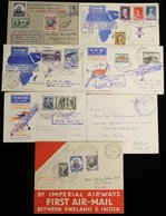 1929-54 First Flight Covers (7) Incl. 1929 Imperial AW Athens - London Official Cacheted Cover, 1931 Imp AW Athens - Kis - Autres & Non Classés