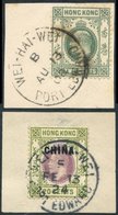 1904 2c Dull Green & British PO's In China 20c, Both On Individual Piece Tied By Liu Kung Tau (Port Edward) C.d.s's. Sca - Sonstige & Ohne Zuordnung