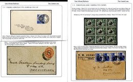 1931-47 Group Of Covers (8) And A Front, All With T.P.O Cancels Incl. Dar Es Salaam - Tabora T.P.O. Down, Dar Es Salaam  - Sonstige & Ohne Zuordnung