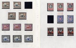 1937-52 KGVI M & U Collection On Leaves Incl. 1938 Defins Incl. 1c Positional UM Marginal Blocks With Variations Incl. R - Autres & Non Classés