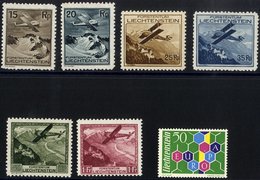 1930 Air Set M, SG.110/115, 1960 Europe 50r UM, SG.404. Cat. £365. (7) - Autres & Non Classés