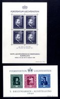 1938 3rd Philatelic Exhibition M/Sheet UM, SG.MS173, 1949 Vaduz Philatelic Exhibition M/Sheet UM, SG.MS279a. Cat. £264.  - Autres & Non Classés