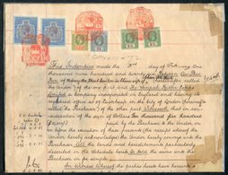 1907-22 Group Of Legal Papers (12) Such As Solicitors Scale Of Costs, Mortgage, Insurance Policy, Form Of Statutory Decl - Autres & Non Classés