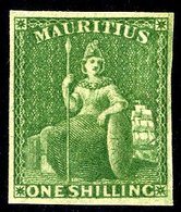 1861 1s Yellow Green Fine M With Full O.g. And Four Good Margins. SG.35. Cat. £650. - Autres & Non Classés