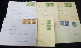 1931 Covers (6) All From The Thornhill Correspondence, All Paying A 1f.50c Rate, Four With Pairs Of 75c On 9d, One With  - Autres & Non Classés