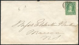 1866 Cover With A 5c Lightly Tied By A Barred Canceller With Saint John N.B JU.25.1866 And Amherst JU.26.1866 Cancels On - Autres & Non Classés