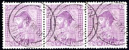 1927 3s Pale Mauve Admiral FU Horizontal Strip Of For. SG.470. Cat. £570. (3) - Sonstige & Ohne Zuordnung