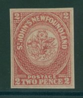 1862-64 Handmade Paper 2d Rose-lake, Four Good Margins Fresh, Part O.g., SG.17. Cat. £300. (1) - Sonstige & Ohne Zuordnung