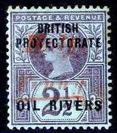 OIL RIVERS 1893 Old Calabar Issue Hand Stamped Type 7 In Vermilion ½d On 2½d, M (some Tone Patches On Gum), SG.21. Cat.  - Autres & Non Classés