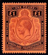 1913-21 MCCA £1 Purple & Black/red Fine M, SG.98. Cat. £200. - Autres & Non Classés