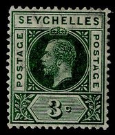 1912 MCCA 3c Green Variety Split "A" Fine M, SG.72a. Cat. £275. (1) - Autres & Non Classés