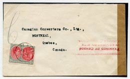 1942 (13 Jan) Envelope To Canada, Franked At 2d, Showing Brown Sealing Tape At Left Tied By 'EXAMINED BY CENSOR/IN CONNE - Autres & Non Classés