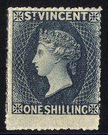 1866 Perf 14 To 16 No Wmk 1s Slate Grey Large Part O.g., SG.9. Cat. £375. (1) - Sonstige & Ohne Zuordnung