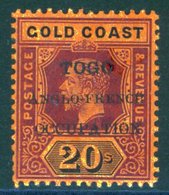 1915 Gold Coast 20s, Optd Incl. Variety Small 'f' In 'french' Fine M Few Short Perfs Lower Left Side, SG.H46a. Cat. £350 - Autres & Non Classés