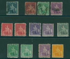 TRINIDAD 1861 Rough Perf.14-16½ 1s Indigo U Example, Clipped At Top Left, SG.58, 1862-63 M Range (1d) Lake, 6d Emerald G - Autres & Non Classés