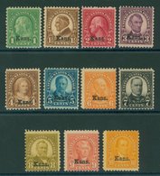 1929 Kans Overprinted Set, Fine M (mainly UM), SG.655/665. Cat. £275. (11) - Autres & Non Classés