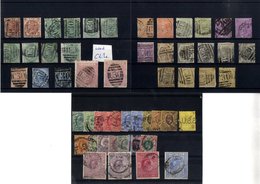 MISCELLANEOUS SELECTION On Leaves/stock Cards Incl. Covers With 1d Red Stars Or Plates Frankings, QV Surface Printed Sta - Sonstige & Ohne Zuordnung