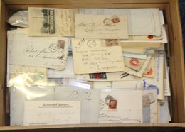 COVER LOT Accumulation Of Pre Stamp To QEII Material Housed In A Large Carton Incl. Postal Stationery Used & Unused, Adv - Andere & Zonder Classificatie