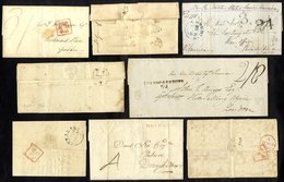 Ireland & Wales: Range Of Pre-stamp Covers Incl. S/line Belfast, Mileages Of Tallaght, Edgeworthtown & Fermoy, Dublin Bi - Andere & Zonder Classificatie