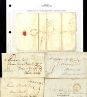 Provincial Letters C1804-38 With S/line Southwell, Sittingbourne, Guildford, Alfreton & Newark, Boxed 'Paid At..’ Marks  - Sonstige & Ohne Zuordnung