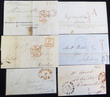 UNIFORM PENNY POST 1840-46 Covers With 1d Postmarks Of Basingstoke, Romford, Bradford, Halifax, Ipswich & West Bromwich. - Altri & Non Classificati