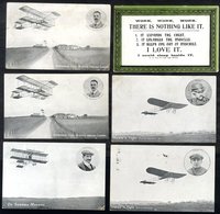 1910 Scottish International Aviation Meeting Lanark Group Of Six Postcards Incl. Four Used With Lanark Grandstand Postma - Sonstige & Ohne Zuordnung