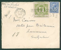 1926 Cover From London To Lausanne, Switzerland Franked 2½d KGV + Southern Railway 4d Green Tied "British Goods / Are Be - Sonstige & Ohne Zuordnung