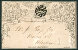 1841 June 18th One Penny Letter Sheet 'A57' Sent From London To Aberdeen Cancelled By A Boldly Struck Black MC, Reverse  - Sonstige & Ohne Zuordnung
