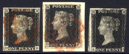 UNPLATED DD, OJ, Cancelled Red MC (on Piece), K? Cut Into Black MC. (3) - Sonstige & Ohne Zuordnung