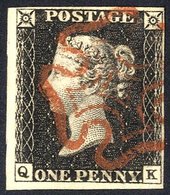 Plate 1a QK, Good To Huge Margins, Superb Red MC. - Sonstige & Ohne Zuordnung