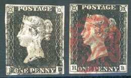 Plate 3 BD, Clear To Good Margins, Indistinct Black MC, Plate 4 HB, Clear To Good Margins Red MC. (2) - Sonstige & Ohne Zuordnung