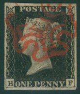 Plate 4 HF, Good To Very Large Margins, Superb Red MC. (1) - Autres & Non Classés