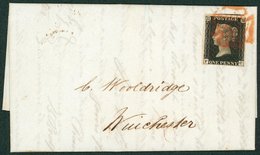 1840 Sept 26th Cover From London To Winchester Franked Pl.8 FC, Good To Large Margins, Tiny Scissor Cut Into N.E Corner, - Autres & Non Classés