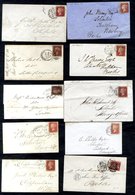 1857-68 Range Of 1d Stars Covers (47) With A Variety Of Mainly Different English Duplex Cancels, Noted - Birmingham, Glo - Autres & Non Classés