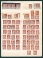 1857 1d Stars, SG.38, SG. 40 (2) & SG.41 Part O.g. Examples. Plus A Range Incl. On Piece, Pairs Etc Mostly Above Average - Autres & Non Classés