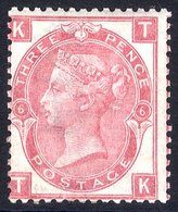 1867-80 3d Rose, Pl.6 TK, Off Centre, Fresh M, SG.103, Cat. £550. - Sonstige & Ohne Zuordnung