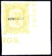 1878 Wmk Maltese Cross 10s Colour Trial Imperforate In Bistre, Lower Right Corner Marginal Example, Heavy Hinge Remnant, - Sonstige & Ohne Zuordnung