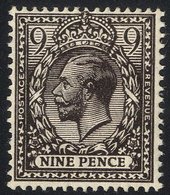 1912 9d Very Deep Agate, Fine M, Spec.N29 (4), RPS Cert (2010) - Shows Pair. Cat. £700. (1) - Autres & Non Classés