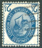 1929 PUC 2½d Blue Wmk Inverted FU, SG.437wi. Cat. £1100 - Sonstige & Ohne Zuordnung