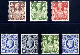 1939 High Value Set (excl. £1 Value) M, Extra 2/6d Green & 10s Ultramarine UM. SG.476/478b. - Sonstige & Ohne Zuordnung