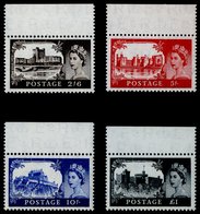 1958 1st DLR Castle Set, Each Top Marginal UM, SG.536a/9a. (4) - Other & Unclassified