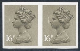 1983 16p Olive Drab, UM Imperf Pair, Right Stamp With Vertical Crease. SG.X949a. (2) Cat. £200. - Sonstige & Ohne Zuordnung