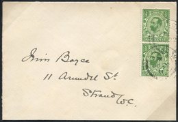 1911 ½d Green Wmk Crown Die IA (SG.322) FDC, Vertical Pair On A Neat Envelope Addressed To The Strand, Cancelled By Doub - Sonstige & Ohne Zuordnung