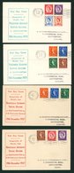 1957 Graphite Set Of Six On Two Display FDC's Southampton 'S' Machine Cancels, Also The 1959 Phosphor Graphite Set Also  - Sonstige & Ohne Zuordnung