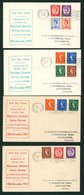 1957 Graphite Set Of Six On Two Display FDC's Southampton 'S' Machine Cancels, Also The 1959 Phosphor Graphite Set Also  - Other & Unclassified